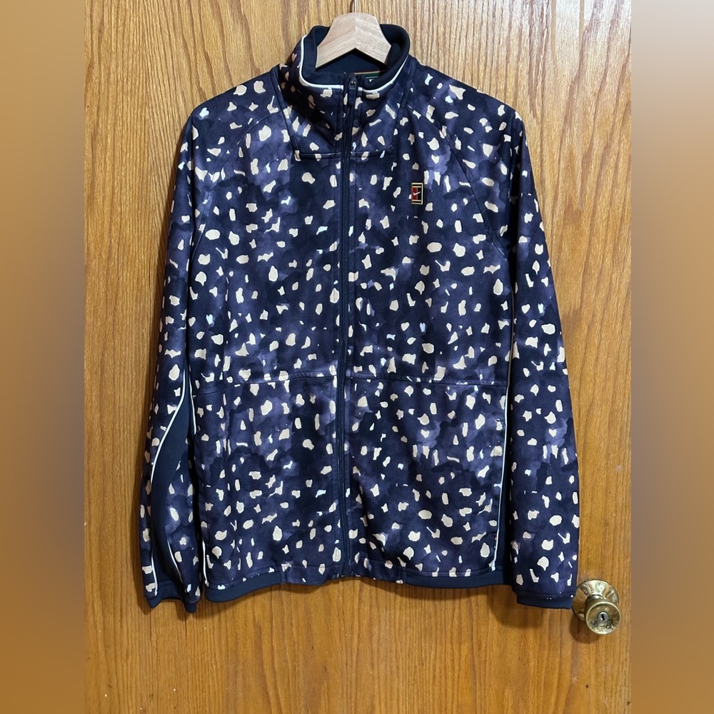 Nike Court Melbourne Print Tennis Jacket‎ Gridiron/White Men's Sz small